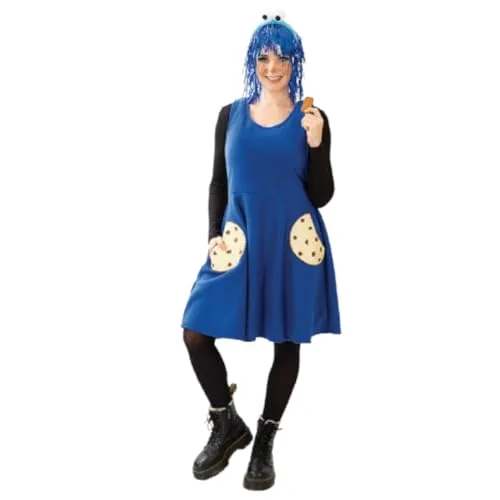 Buntes Monster Kleid für Erwachsene mit Haarreif
