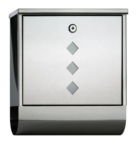 Burg Wächter Briefkasten Square 31 x 30.5 x 90 cm - Wandbriefkästen mit modernem Design, wetterfest und sicher, ideal für Ihr Zuhause.