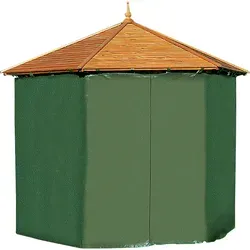 promadino Pavillon-Schutzhülle für Holzpavillon »Palma« in grün - Zubehör für Pavillons, schützt Ihren Holzpavillon vor Witterungseinflüssen und verlängert die Lebensdauer, aus strapazierfähigem Polyethylen (PE) und in ansprechendem Grün.