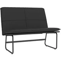 vidaXL Sitzbank Schwarz 100x75x76 cm aus Kunstleder - Elegante Sitzbank in Schwarz, ideal zum Entspannen und Plaudern. Hochwertiges Kunstleder sorgt für Langlebigkeit und einfachen Komfort. Stabiler Metallrahmen und rutschfeste Beine garantieren Sicherheit und Schutz für den Boden.