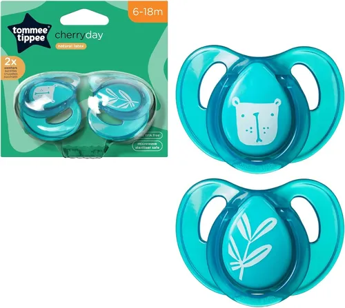 Tommee Tippee Every Day Essential Latex Schnuller Rund Kirsche Form Nuckel Blau