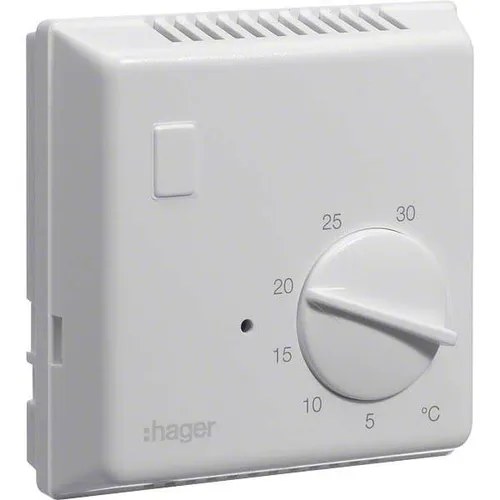 Hager EK054 Raumthermostat Bimetall - Thermostat für Heizung und Klimaanlagen, mit zuverlässigem Bimetall-Element und kontrollierbarer Temperaturbegrenzung für sicheren Betrieb.