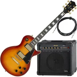 Rocktile Pro L-200OHB E-Gitarre Orange Honey Burst AK30A Set