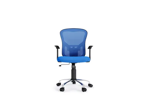loft24 Schreibtischstuhl Tampa, Drehstuhl mit Armlehne, Sitzhöhe 47-57 cm - Eleganter Bürostuhl mit modisch geschwungener Rückenlehne und strapazierfähiger Netzrückenlehne. Ideal für komfortables Arbeiten im Home Office.