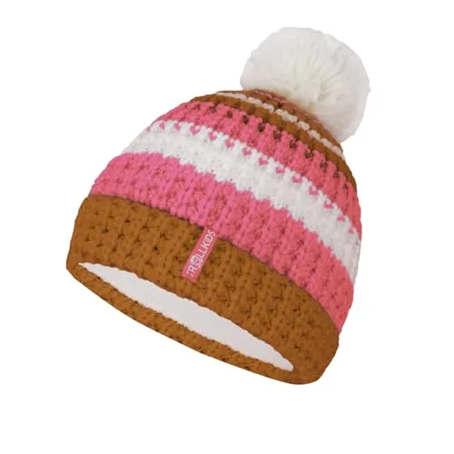 Trollkids Girls Hallingdal Bobble Cap 54, Caramel