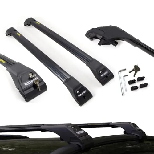RIDIGO AERO Dachträger für VW Passat B8 Variant 2015-2023 | Aluminium, 75 kg Tragkraft, geschlossene Dachreling, Schwarz