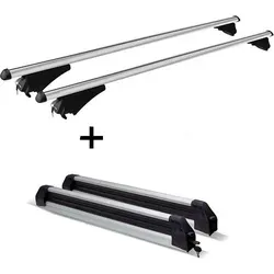 Tiger XL Relingträger & Skiträger für Opel Zafira B - Fahrradträger mit ausziehbarem Skiträger, ideal für bis zu 6 Skier oder 4 Snowboards. Einfach zu montieren, abschließbar und korrosionsbeständig - perfekt für Wintersportliebhaber!