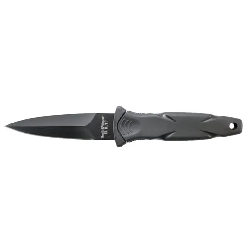 Smith & Wesson Erwachsene Messer H.R.T. Stiefeldolch, schwarz, 19 cm, 42770