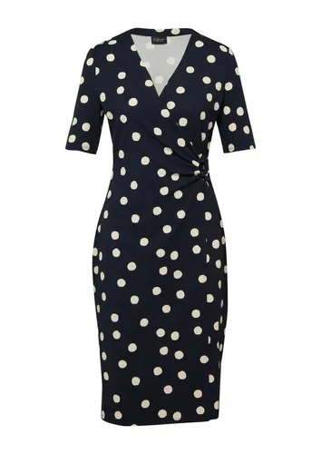 s.Oliver Elegantes Midi-Jerseykleid mit V-Ausschnitt in blau von s.Oliver