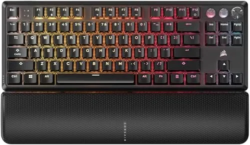 Corsair K70 PRO TKL RGB Magnetisch-Mechanisch verkabelte Gaming-Tastatur – Vorgeschmierte MGX Hyperdrive Switches – Hall-Effect-Rapid Trigger – 8000 Hz Hyper-Polling – QWERTY NA – Schwarz