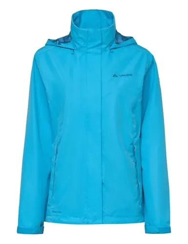VAUDE Damen Kapuzenjacke Escape Light - Leichte und moderne Funktionsjacke für Wandern und Radfahren. Wasserdicht und atmungsaktiv, mit praktischer Kapuze, die im Kragen verstaut werden kann. Ideal für aktive Outdoor-Fans.
