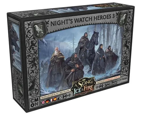 A Song Of Ice And Fire Night's Watch Heroes 3 - CMON Nachtwache - Gesellschaftsspiel zur Erweiterung deiner Nachtwache-Armee mit Helden wie Eddison Tollet und Benjen Stark. Taktische Kämpfe in der Welt von George R.R. Martin für 2 Spieler, ab 14 Jahren, 45-60 Minuten Spielzeit.