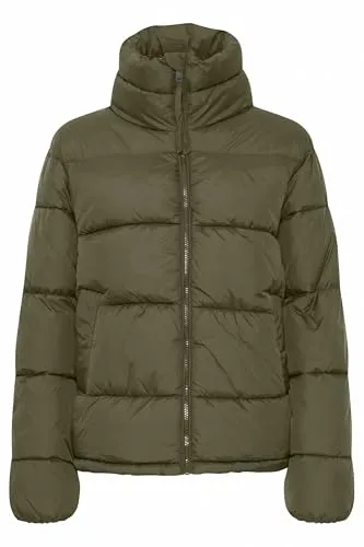OXMO BY - OXBodila - Steppjacke Olive Night, Größe 40 - Wärmende Steppjacke im Regular Fit, ideal für kalte Wintertage. Mit praktischem Stehkragen, elastischen Ärmelabschlüssen und stylischen Eingriffstaschen. Hochwertige Verarbeitung für modische Akzente.