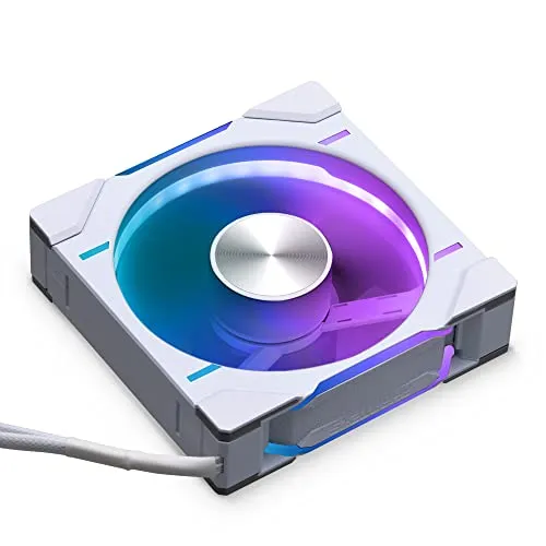 PHANTEKS D30 PWM Reverse Airflow D-RGB weiß - 120mm Gehäuselüfter - Leistungsstarker 120mm PWM Gehäuselüfter mit 30 mm Tiefe und D-RGB-Beleuchtung, ideal für optimale Kühlung und stylische PC-Gestaltung.