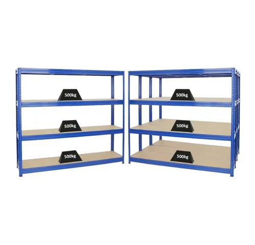 PROREGAL Mega Deal 4x Schwerlastregal Dino 180x200x45 cm - 4-teiliges Schwerlastregal-Set für extreme Belastungen bis 600 kg pro Fach. Einfacher Aufbau ohne Werkzeug, flexibel kombinierbar und ideal für Lager und Werkstatt. Hochwertige Materialien garantieren Langlebigkeit.