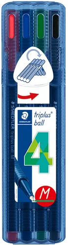 STAEDTLER Kugelschreiber triplus ball 437 M 4er Etui