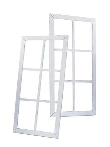 2er Set Deko Fensterrahmen aus Holz 60cm - shabby weiß - Wand- & Tischbilderrahmen im 2er Set, ideal zum individuellen Gestalten mit Bildern oder Deko. Ein absoluter Hingucker für Ihre Wohnungsdekoration!