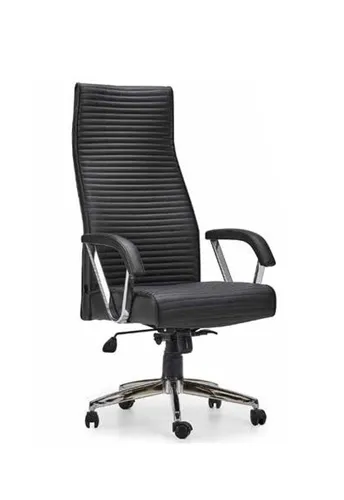 Luxus Bürostuhl Drehstuhl Schwarz für modernes Arbeiten - Eleganter Bürostuhl in Schwarz aus Kunstleder, höhenverstellbar und ideal für Büro und Wohnzimmer. Komfortabel mit Edelstahlgestell und modernem Design – perfekt für jeden Arbeitsplatz.