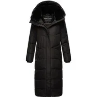 Navahoo Damen Wintermantel - Extralang mit Abnehmbarer Kapuze - Funktionsjacke für den Winter, wind- und wasserabweisend mit kuscheligem Teddyfell-Innenfutter und abnehmbarem Kunstfellkragen, ideal für eisige Temperaturen.
