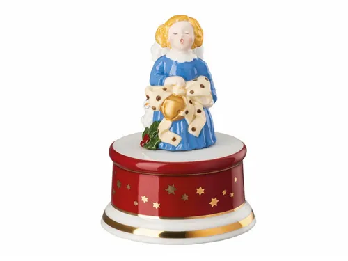 Hutschenreuther Sammelserie 2024 Süßer die Glocken nie klingen Spieluhr klein - Weihnachtlicher Zierschmuck, limitierte Spieluhr aus der Hutschenreuther Sammelserie 2024, die festliche Eleganz und stimmungsvolle Musik für Ihre Weihnachtszeit bietet.