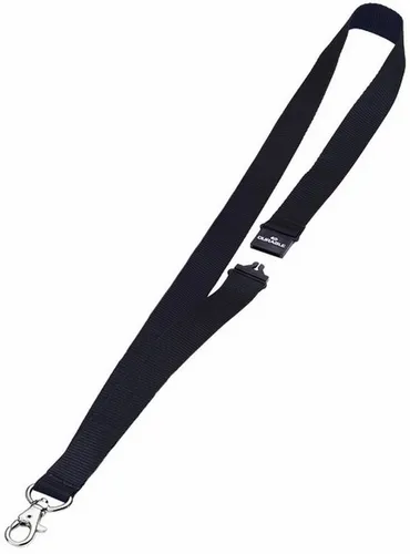 DURABLE Hinweisschild Textilband 20mm mit Karabiner 44cm schwarz