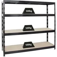 Produktbild PROREGAL® Schwerlastregal Profi Rhino 180x200x60 cm, 500kg Traglast