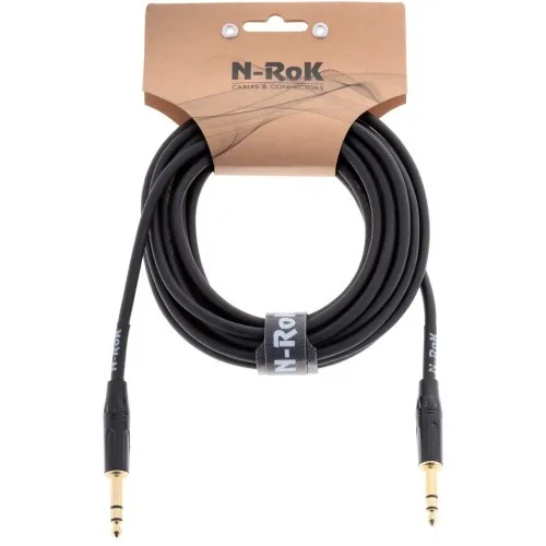 N-RoK Premium Kabel Klinke 6,3mm stereo/Kl. 6,3mm stereo 10m | Neu