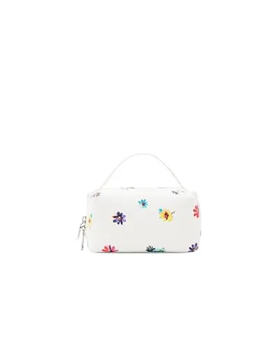 Desigual Fresia Detroit Across Body Bag White - Damen-Henkeltaschen mit stylischem Design, kompakt und perfekt für Alltags-Essentials. Maße: 16,5 x 8,5 x 8 cm.