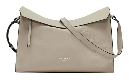 Liebeskind Lora Small Pebble M Schultertasche beige - Umhängetaschen aus hochwertigem genarbtem Rindsleder, stilvoll und vielseitig für jeden Anlass.