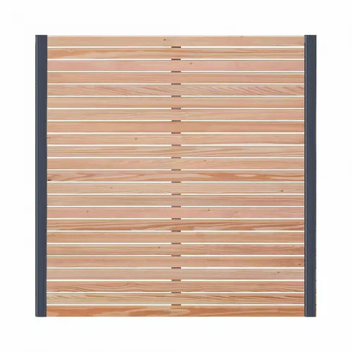 Endorphin Rhombus-Zaun | 4 Elemente mit 5 Alu-Pfosten - Hochwertiger Rhombus-Zaun aus Lärchenholz, inklusive Montagematerial. Ideal für stilvolle Gartenabgrenzungen. Bietet zuverlässige Stabilität und ansprechendes Design.