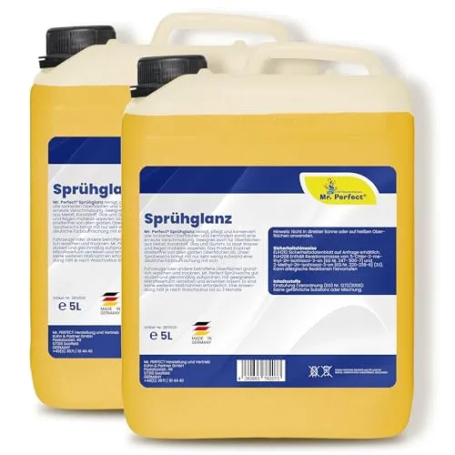 Mr. Perfect - Profi Sprühglanz 2x5L Glanz & Schutz für alle Lacke | Spray Wax Autopflege Versiegelung mit sofort Abperleffekt | Lackpflege und Sprühversiegelung