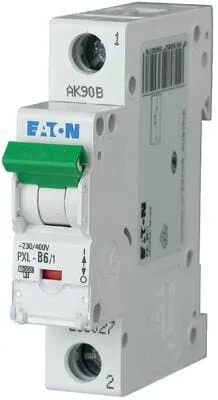 EATON Schalter Eaton 236027 PXL-B6 - 1-poliger Leitungsschutzschalter 6 A, zuverlässig und sicher für Ihre Elektroinstallation