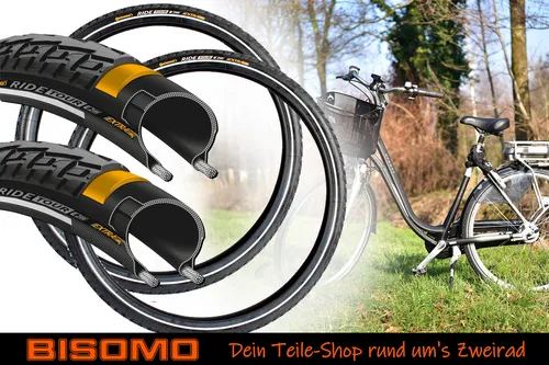 Fahrradreifen 1 3/8 x 1 5/8 x 28 Continental 37-622 Drahtreifen Pannengürtel 2