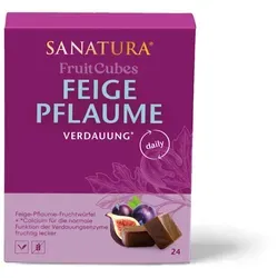 Natura Feige-Pflaume Früchtewürfel - Nahrungsergänzungsmittel für die Verdauung mit Calcium und Inulin. Feigen und Pflaumen sorgen für einen leckeren Geschmack und liefern wertvolle Ballaststoffe.