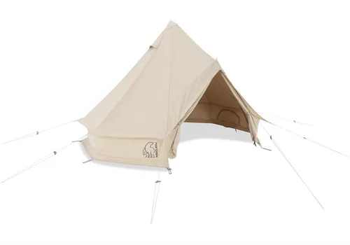 Nordisk Asgard 19.6 Basic Cotton Tent für bis zu 10 Personen - Einwandiges Zelt aus strapazierfähiger Baumwolle, ideal für bis zu 10 Personen, perfekt für 3-Jahreszeiten-Camping und Outdoor-Abenteuer.
