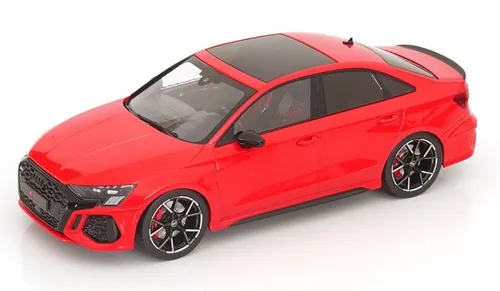 Audi RS3 Limousine rot 2022 1:18 Modellauto von MCG - Detailgetreues Fertigmodell im Maßstab 1:18, ideal für Sammler und Audi-Enthusiasten.