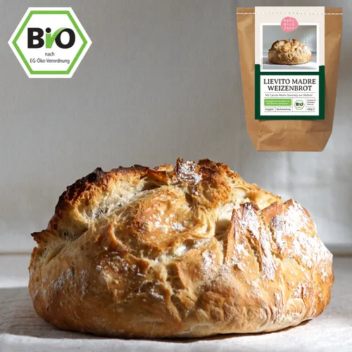 Bio Lievito Madre Sauerteigbrot Backmischung - Brotbackmischung mit Sauerteig