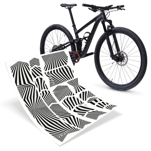 Aufkleber Schutzfolie Rahmenschutzfolie MTB Transparent Matt 17-teilig