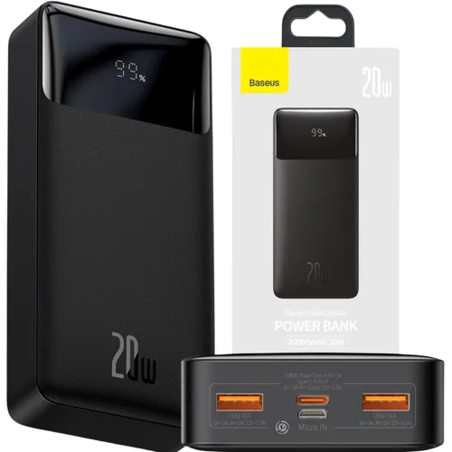 Powerbank 20000mAh 20W Fast Charging 2x USB + 1x USB-C