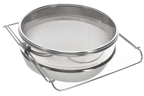 Doppelsieb 24 cm Edelstahl, Honig, Honigernte, sieben, Dr. Liebig, Honigsieb