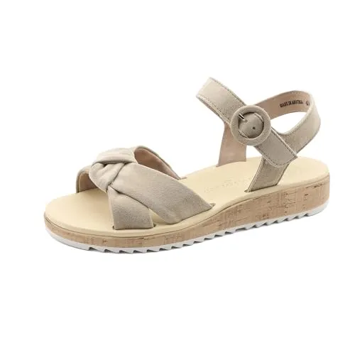 Paul Green Damen Sandaletten - Bequeme Sommerschuhe für den Sommer - Wanderschuhe: Flache Sandaletten aus Leder mit leichter PU-Sohle, ideal für Freizeit und Strand, sorgen für Komfort und Stil.