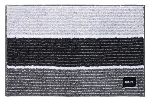 Joop! Badteppich Lines 069 Anthrazit - Exklusives Design - Badteppich aus hochwertiger Kunstfaser, langlebig und farbintensiv. Ideal für stilvolle Badezimmer, rutschfest und waschbar bis 30°C.