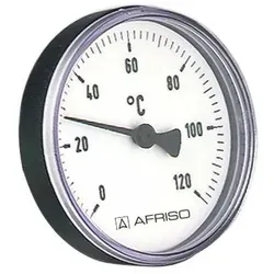 Afriso Bimetall Thermometer 0-120 Grad 63696 Gehäuse 100mm, 100mm Schaft, 1/2