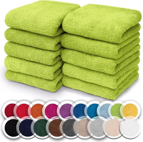 NatureMark 10er-Set Seiftücher 30x30cm aus 100% Baumwolle - Praktisches 10er Pack Frottier Waschlappen (30x30 cm) aus 100% Baumwolle. Vielseitig einsetzbar für Bad, Fitnessstudio oder Küche. Pflegeleicht und saugstark, ideal für jeden Bedarf!