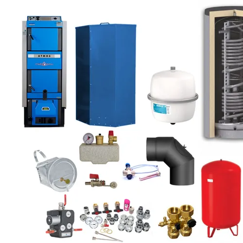 ATMOS Kombikessel DC25GSP | 25 kW | Pellet- und Holzheizung