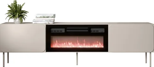 Mirjan24 TV-Lowboard Kaschmir, 200x58x40 cm - Elegantes TV-Lowboard aus MDF mit praktischem push-to-open System. Ideal für Ihr Wohnzimmer, bietet es Platz für Unterhaltungselektronik und überzeugt durch modernes Design.