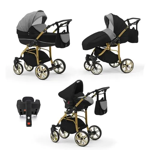 Kinderwagen-Set 5 in 1 Neo Gold in grün von Elcar