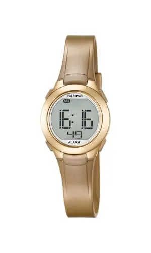 Calypso Kinderuhr K5677/3 - Digital Armbanduhr für Mädchen in Roségold - Digitaluhr für Mädchen mit 10 ATM Wasserdichtigkeit, Stoppuhr und Alarmfunktion, ideal für sportliche Aktivitäten und den Alltag.