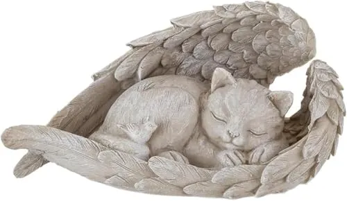 JAONLD Grabstein Heilendes Geschenk Haustier Denkmal Garten Deko Katzen | Garten Deko Harz Grab Deko Gartendeko für Draußen fur Terrasse, Balkon,Garten Oder als Geschenk Lnnenbereich