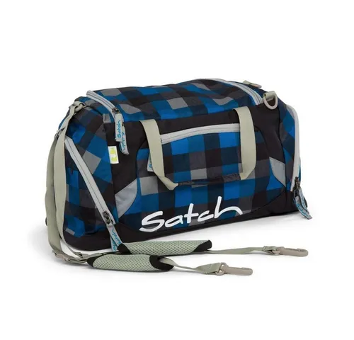 Satch Sporttasche - Black Triad - Sporttaschen aus 100% recycelten PET-Flaschen, viel Stauraum, separates Nassfach für Schwimmutensilien, abnehmbarer Gurt und reflektierende Flächen für bessere Sichtbarkeit. Ideal für Schule und Sport!